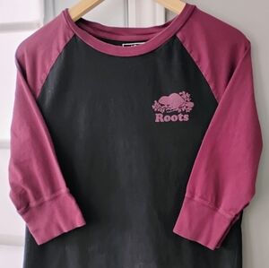Roots Raglan Style Baseball Tee 100% Cotton